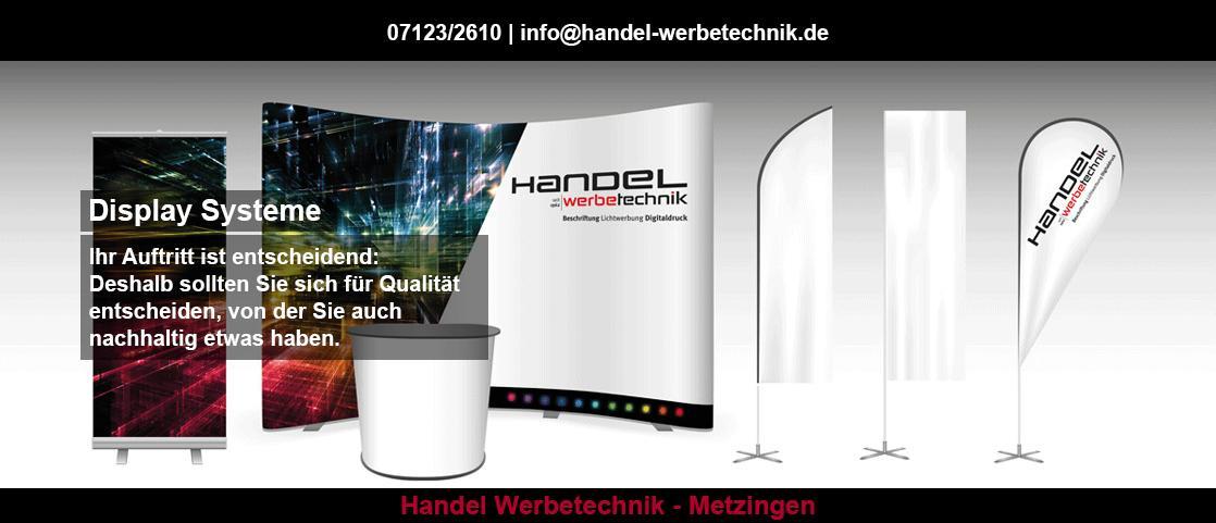 Werbetechnik in der Nähe von Nordheim - Handel: Digitaldruck, Fassadenschilder, Beschriftung, Lichtwerbung, Roll-Up Display